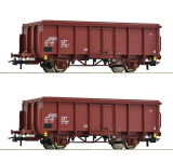 Roco 76006 - H0 - 2-tlg. Offene Güterwagen-Set, DR, Ep. IV